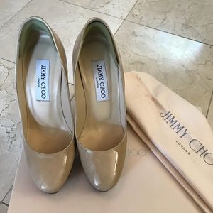 Jimmy Choo Cosmic nude patent pumps size 35